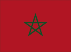 [ai] The flag of Morocco, featuring a red background with a green pentagram star at the center.